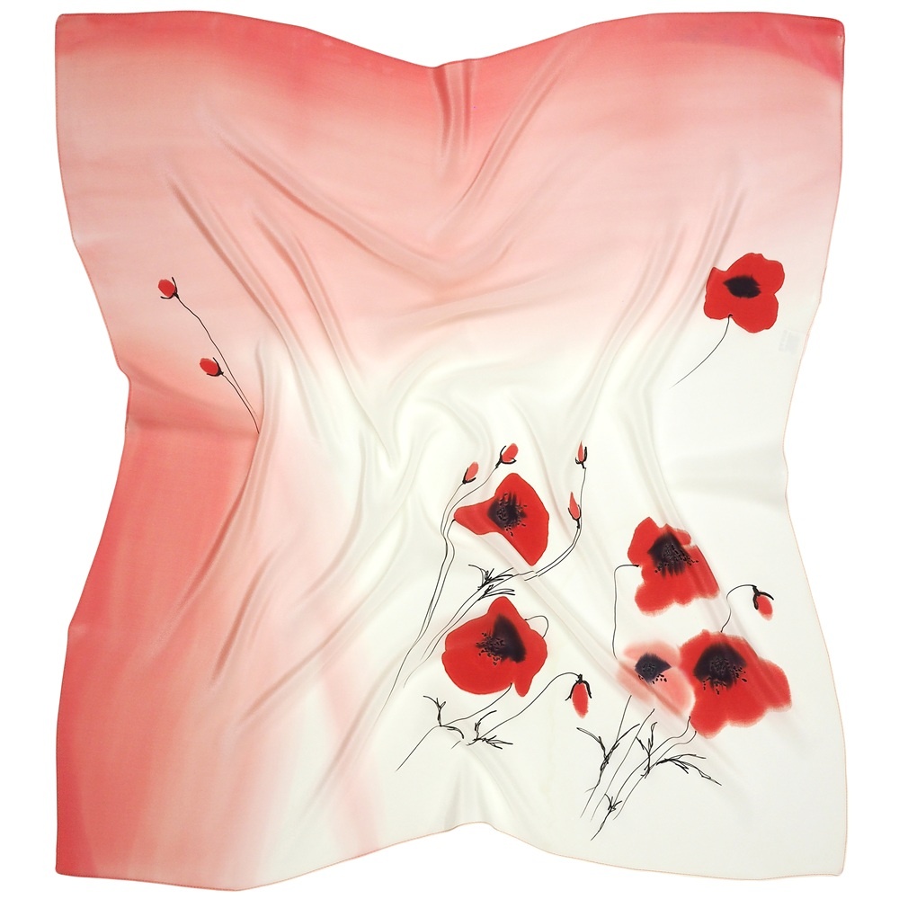 Apaszka jedwabna r�cznie malowana 89x82 cm AM-1058